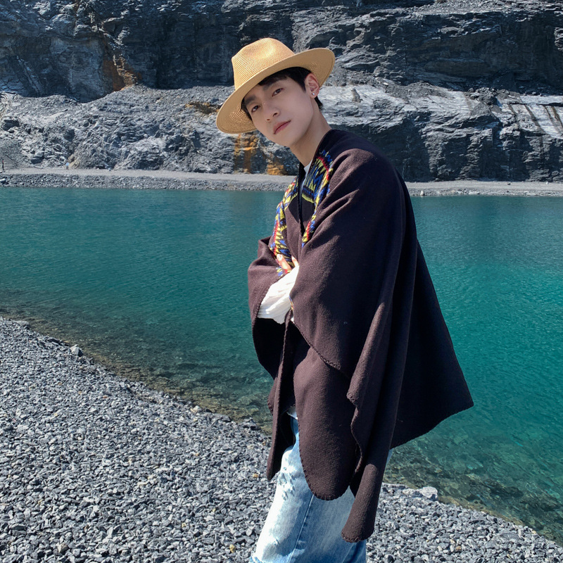 Men Fashion Photography - Men's Cape Desert Travel Ethnic Style
