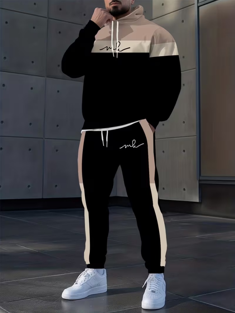 Men'S Fashion Khaki Pants - Men Loose 2 Pieces Sports Suit
