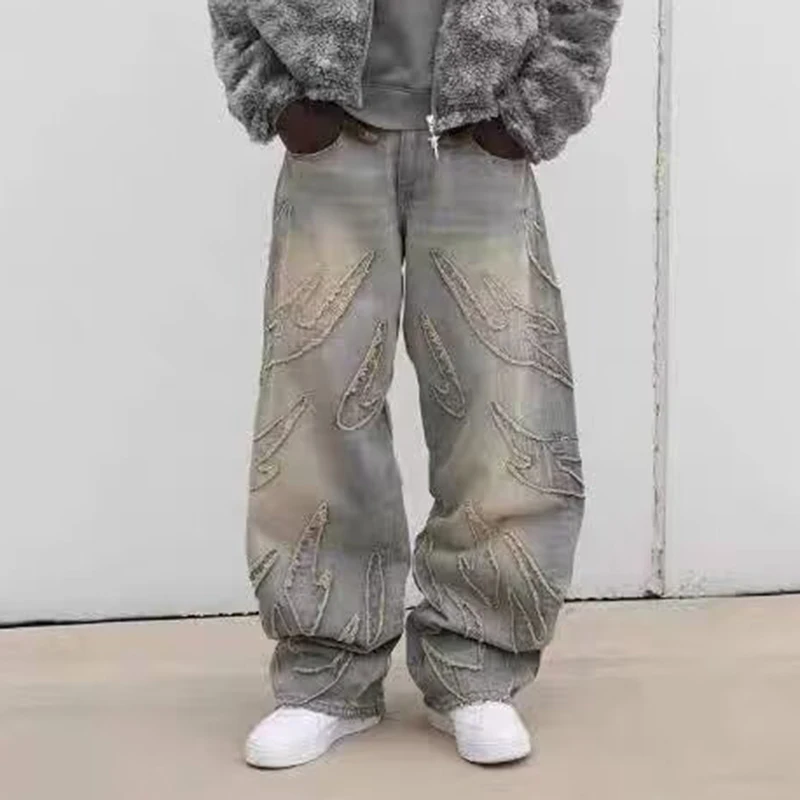 Men'S Fashion With Baggy Jeans - Street Gothic Retro High Waisted Wide