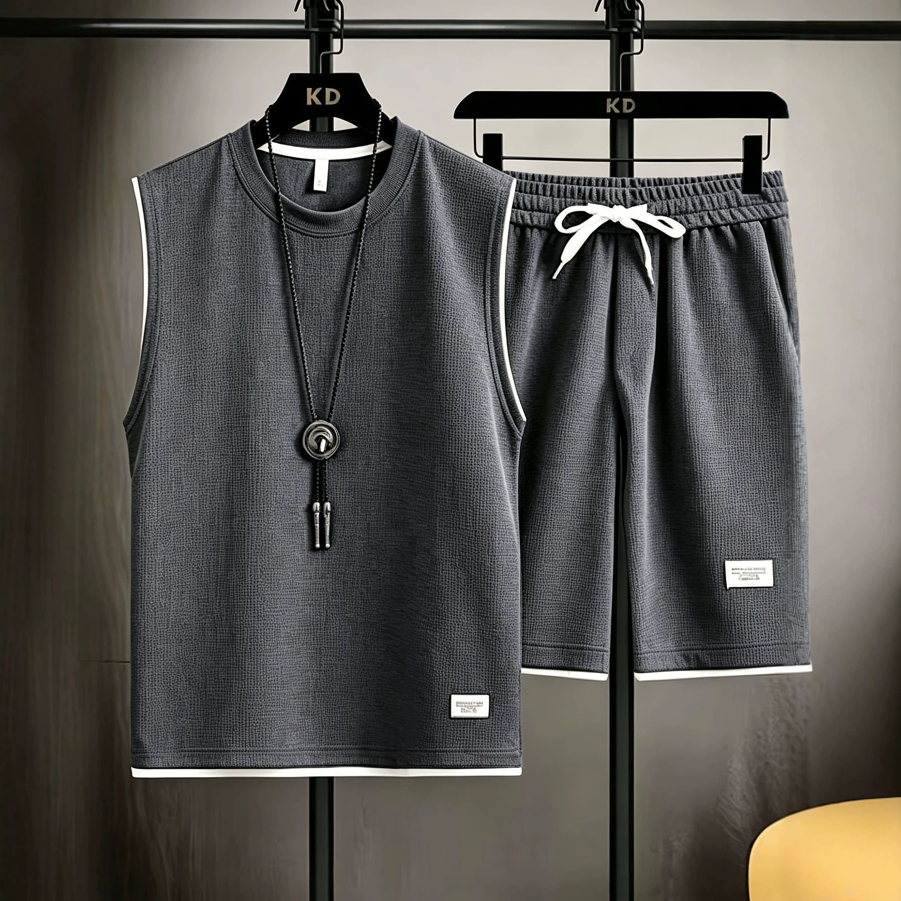 Men'S Fashion For Summer - Summer men's vest sets high quality