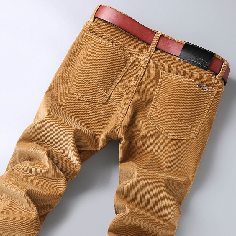 Men'S Fashion Khaki Pants - Cotton Corduroy Casual Pants Men's Autumn
