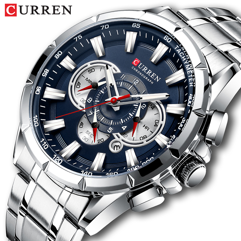 Men'S Fashion Magazine - CURREN Wrist Watch Men Waterproof Chronograph