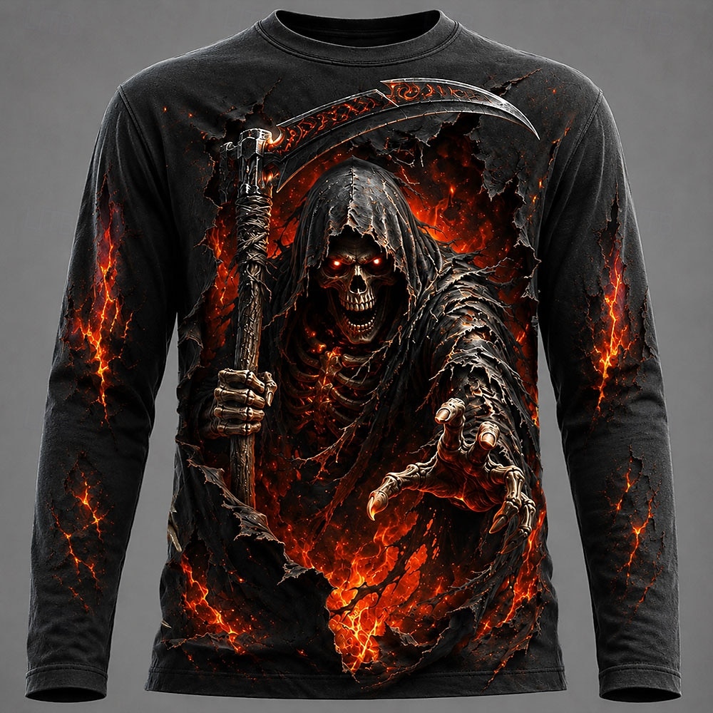 Men'S Fashion Trends - Halloween Men 3D Graphic Printed Long