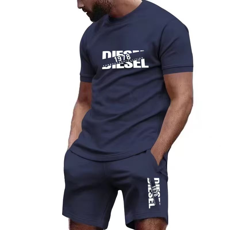 Mens Fashion Ideas - 2026 new summer men's T-shirt+shorts set