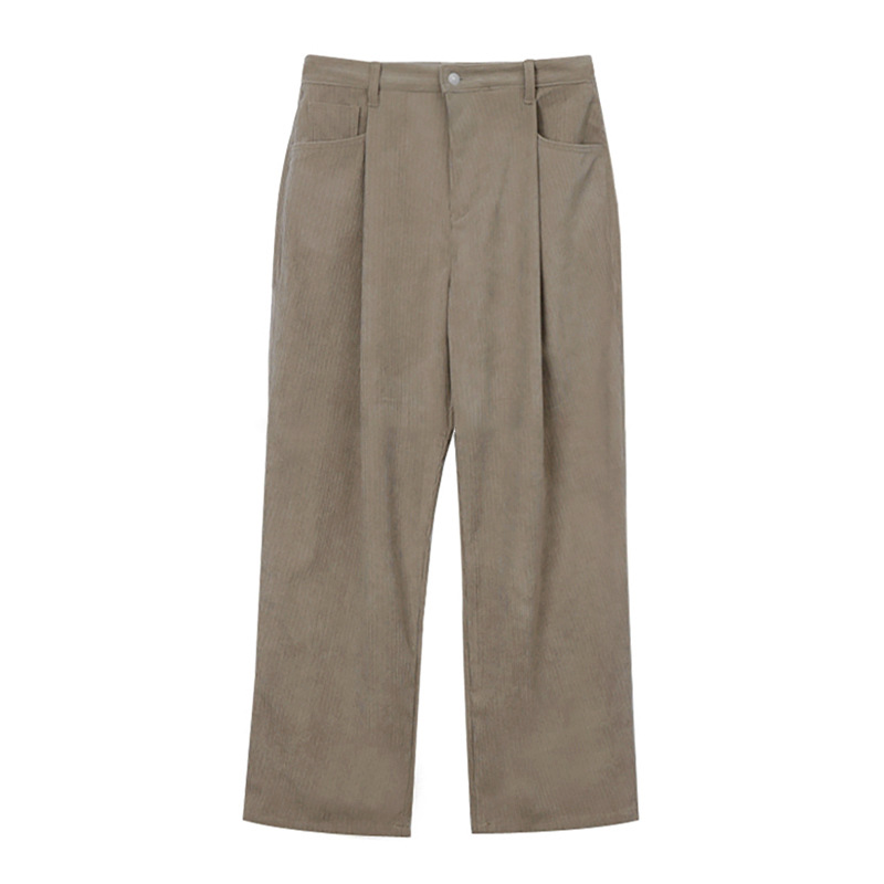 Men'S Fashion Khaki Pants - Spring Men's Dark Khaki Solid Color