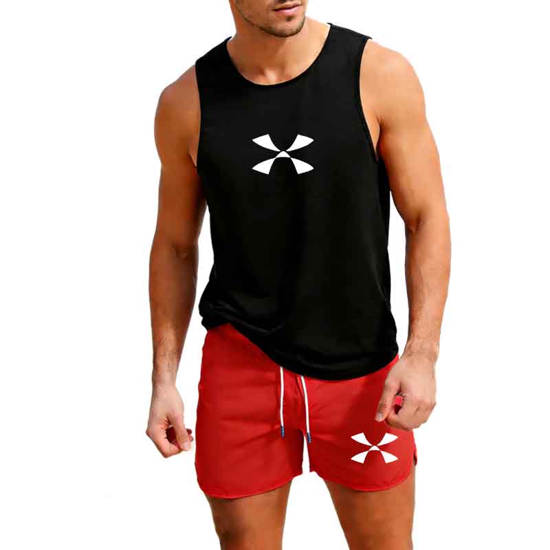 Men'S Fashion For Summer - Outdoor Jogging Sportswear Men's Vest+Shorts 2-Piece