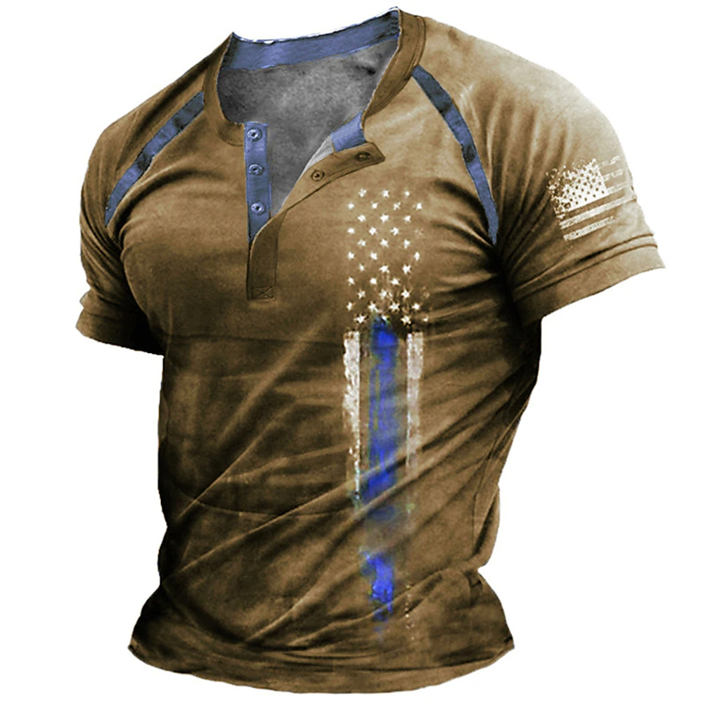Mens Fashion Vintage - Funny 3D American Flag Print Men's