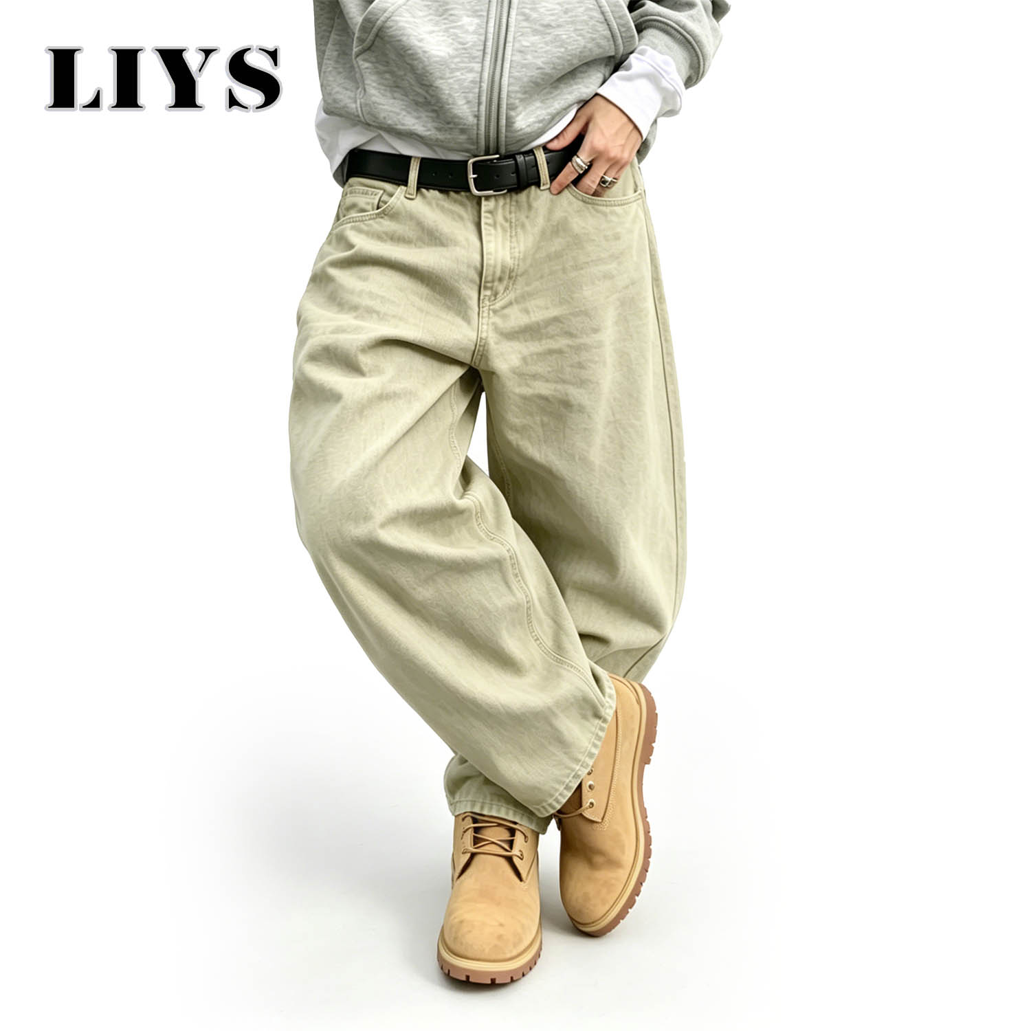 Men'S Fashion Khaki Pants - LIYS Men's American Retro Light Khaki