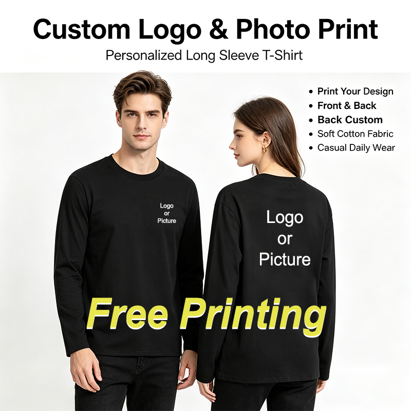 Men'S Fashion For Summer - Customized Cotton Long Sleeve T-shirts Men
