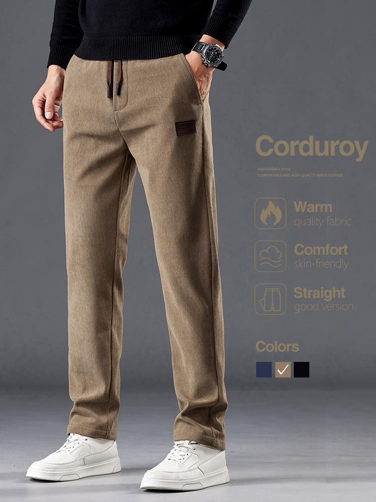 Men'S Fashion Khaki Pants - Men's Corduroy Pants Autumn New Elastic