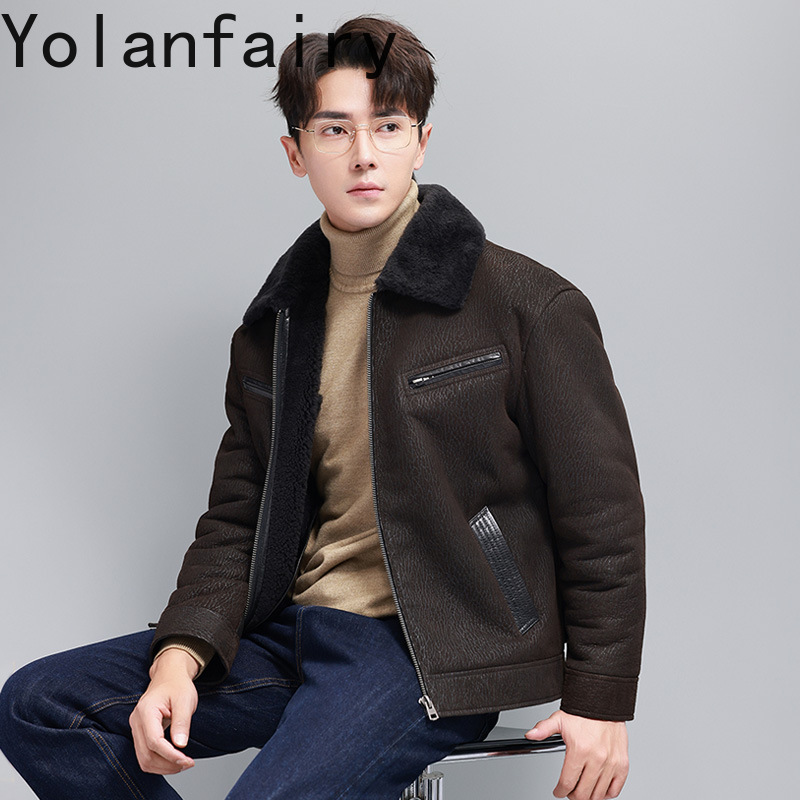 YOLANFAIRY Vintage Fashion Nat - Men'S Fashion Leather Jacket ulasan dan harga