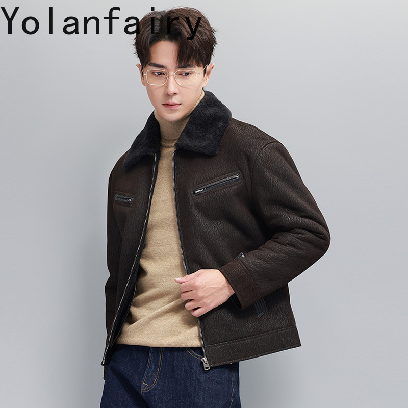 YOLANFAIRY Vintage Fashion Nat - Men'S Fashion Leather Jacket ulasan dan harga
