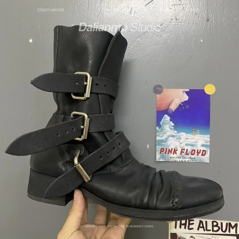 Fashion Men's Genuine Leather  - Mens Fashion Vintage ulasan dan harga