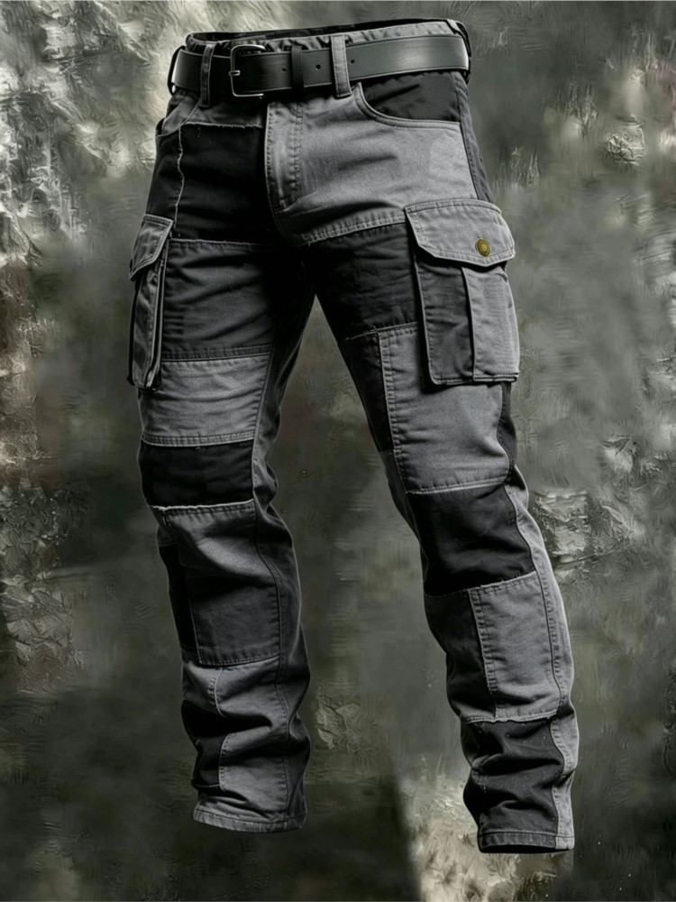 Cotton Men Cargo Pants Khaki C - Men'S Fashion Khaki Pants ulasan dan harga
