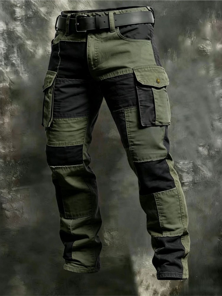 Cotton Men Cargo Pants Khaki C - Men'S Fashion Khaki Pants ulasan dan harga