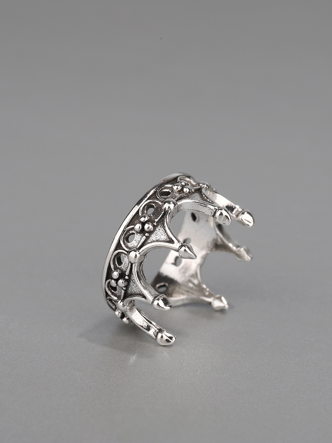 Gothic Crown Ring Adjustable O - Men'S Fashion Rings ulasan dan harga