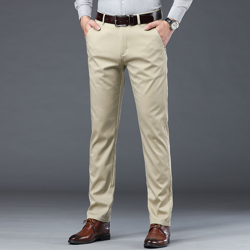 Summer Thin Men's Slim Suit Pa - Men'S Fashion Khaki Pants ulasan dan harga