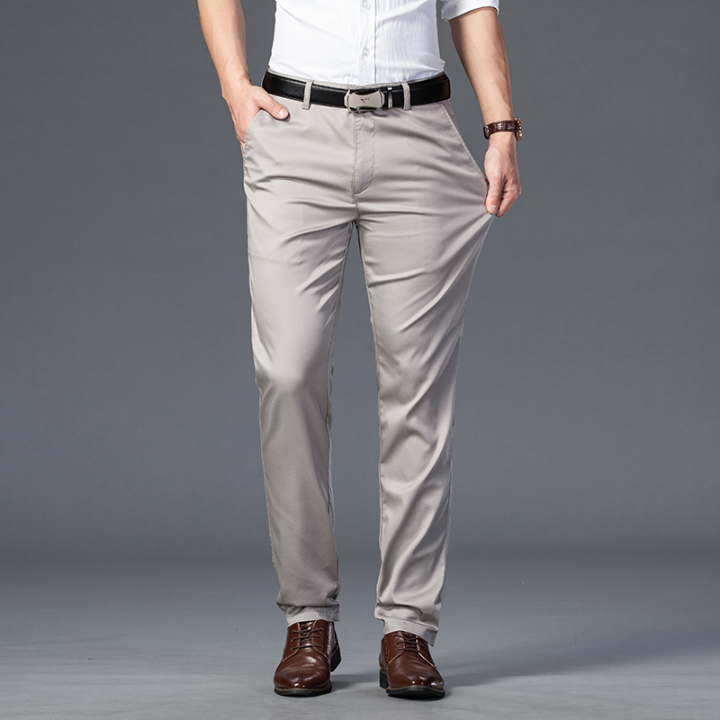 Summer Thin Men's Slim Suit Pa - Men'S Fashion Khaki Pants ulasan dan harga