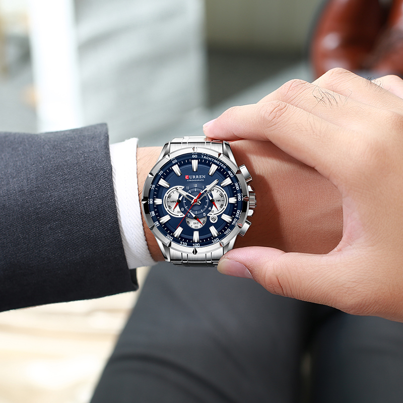 CURREN Wrist Watch Men Waterpr - Men'S Fashion Magazine ulasan dan harga