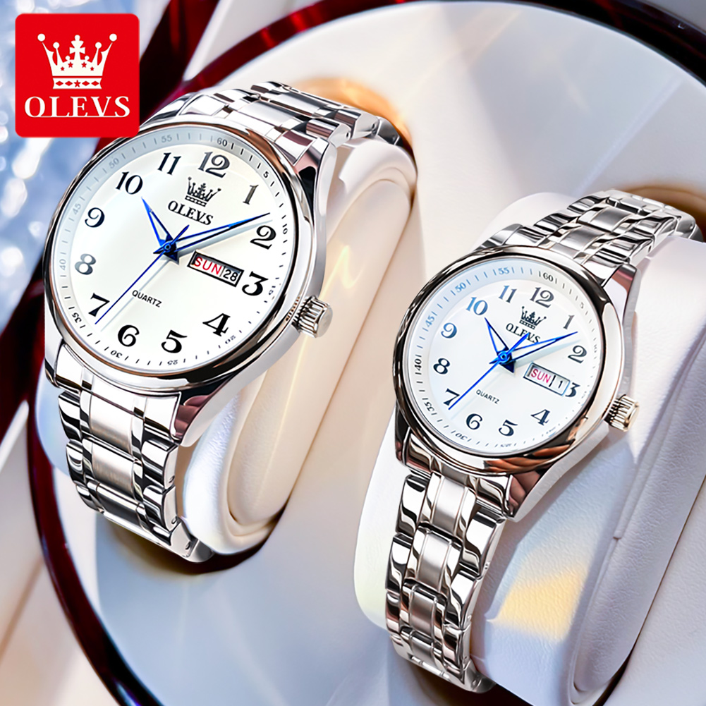 OLEVS Top Brand Couple Quartz  - Mens Fashion In 40S ulasan dan harga