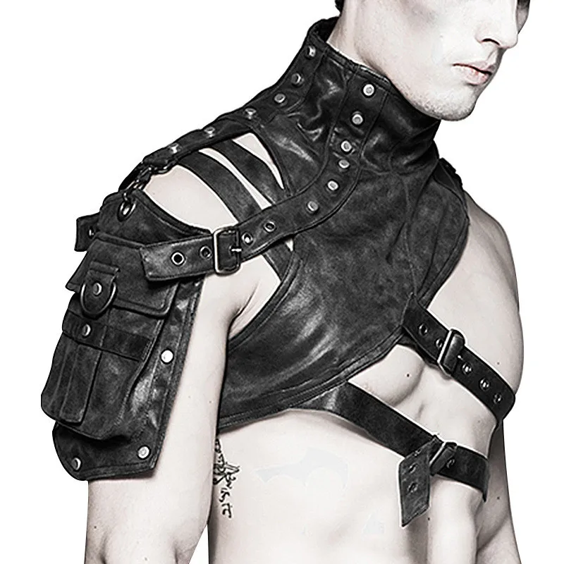 Steampunk Medieval Leather Arm - Men'S Fashion Leather Jacket ulasan dan harga