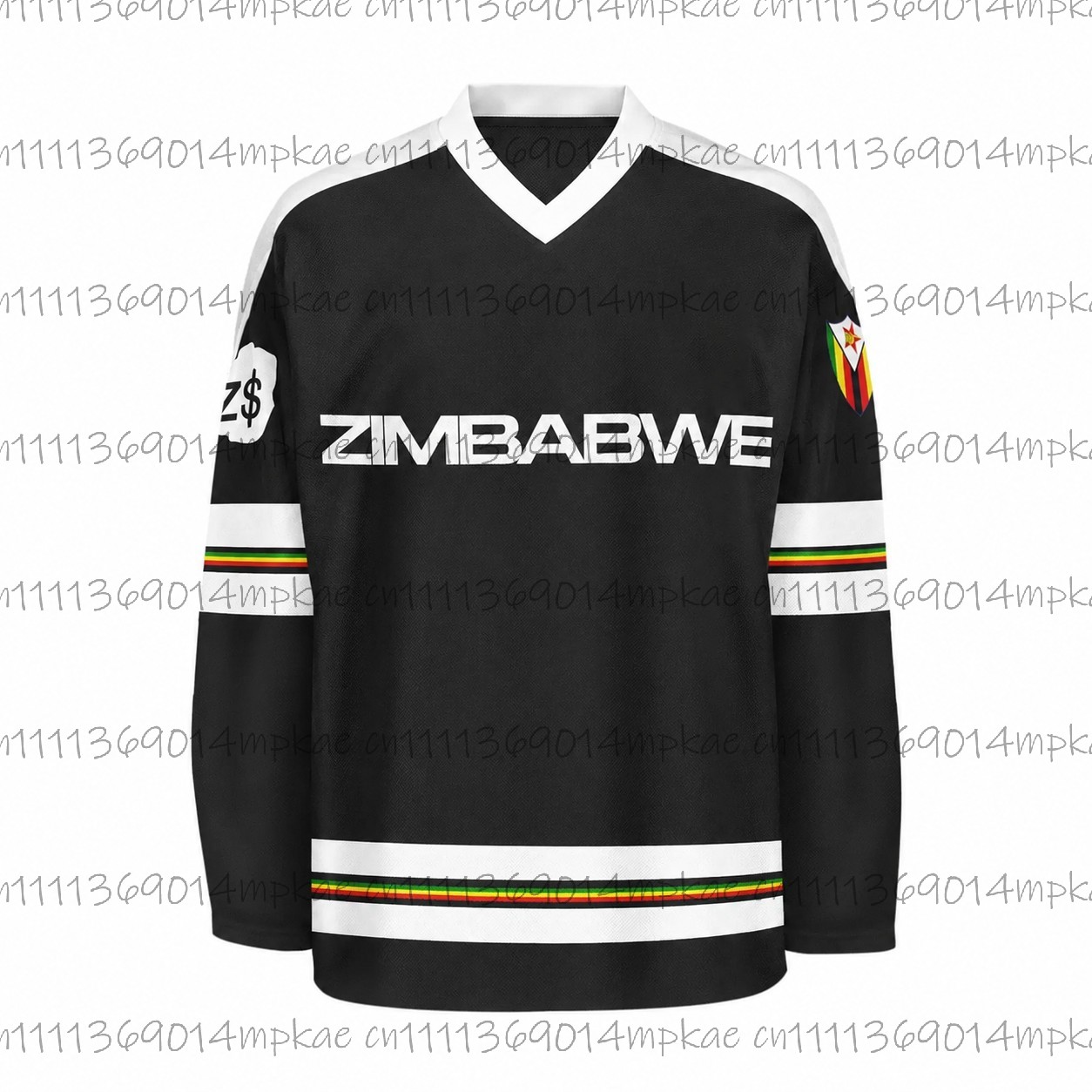 Men's Zimbabwe Printed V-Neck  - Men'S Fashion For Summer ulasan dan harga