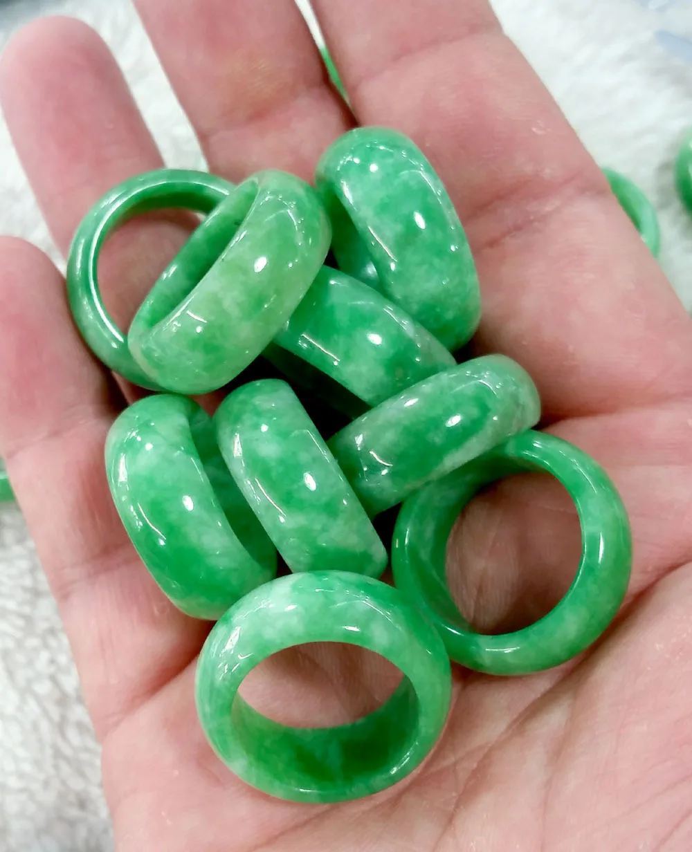 Natural Green Jade Ring Jadeit - Men'S Fashion Rings ulasan dan harga