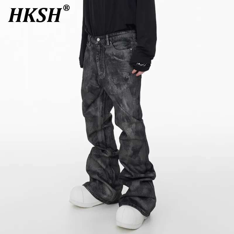 HKSH Men's Tide Dark High Stre - Men'S Fashion Nova Jeans ulasan dan harga