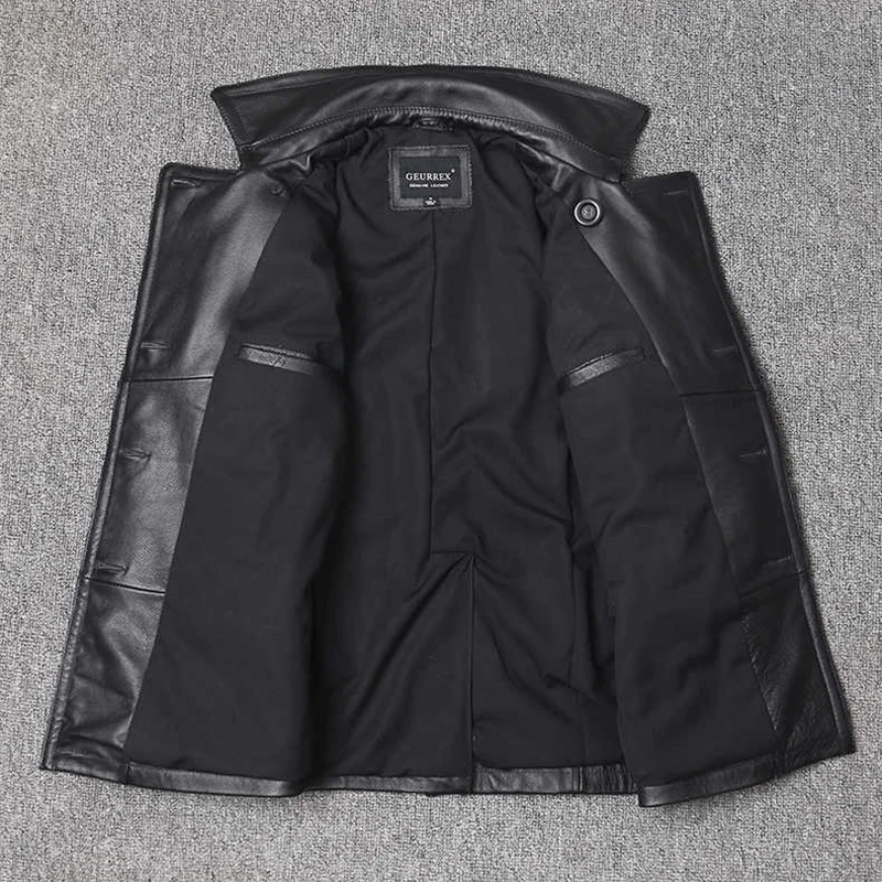 Genuine Leather Jacket Men's T - Men'S Fashion Leather Jacket ulasan dan harga