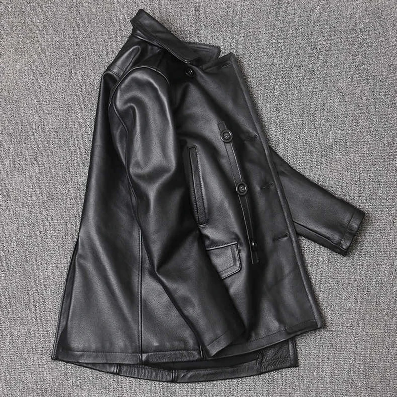Genuine Leather Jacket Men's T - Men'S Fashion Leather Jacket ulasan dan harga