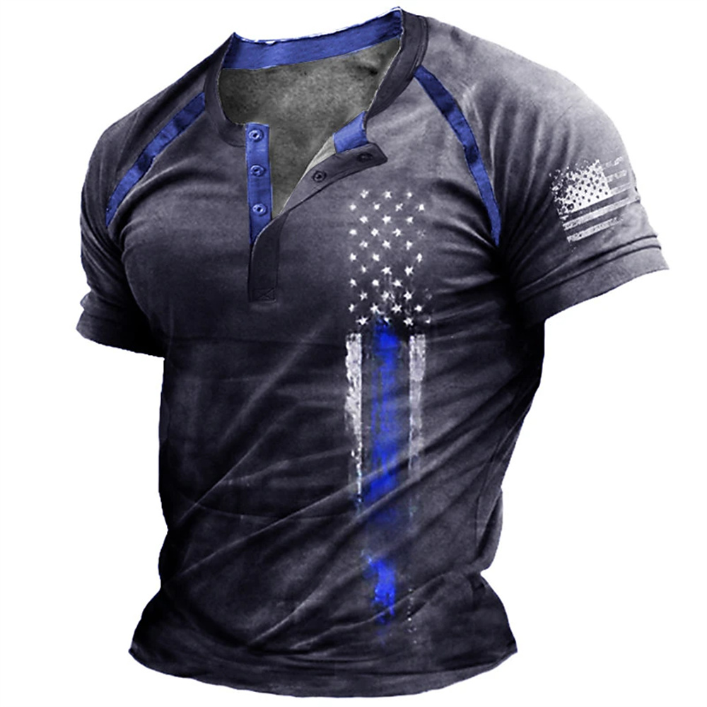 Funny 3D American Flag Print M - Mens Fashion Vintage ulasan dan harga