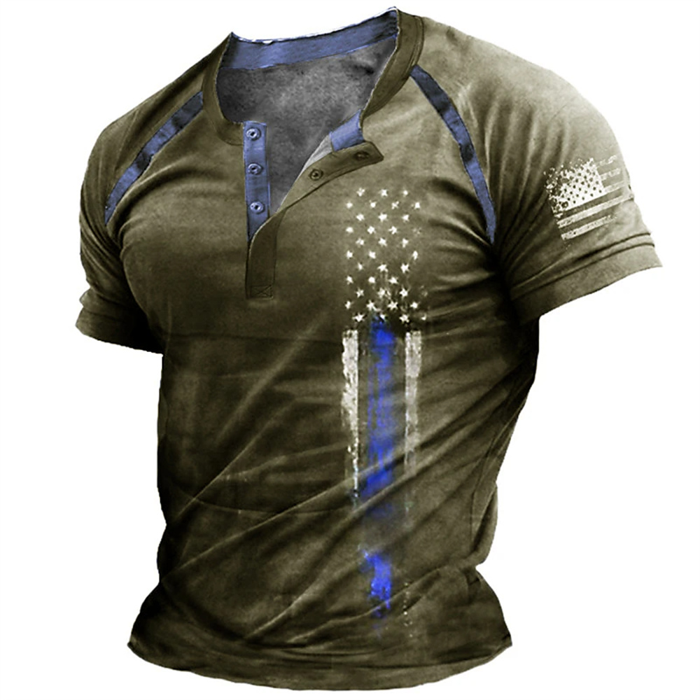 Funny 3D American Flag Print M - Mens Fashion Vintage ulasan dan harga