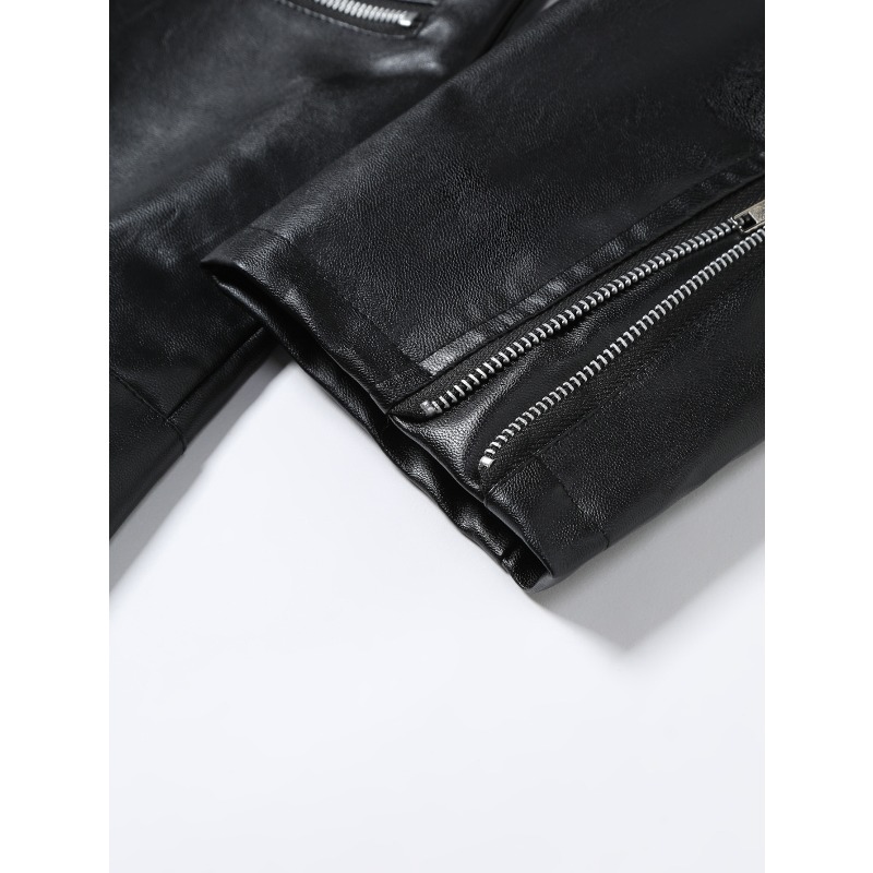 New Men's Leather Jacket Fashi - Men'S Fashion Leather Jacket ulasan dan harga