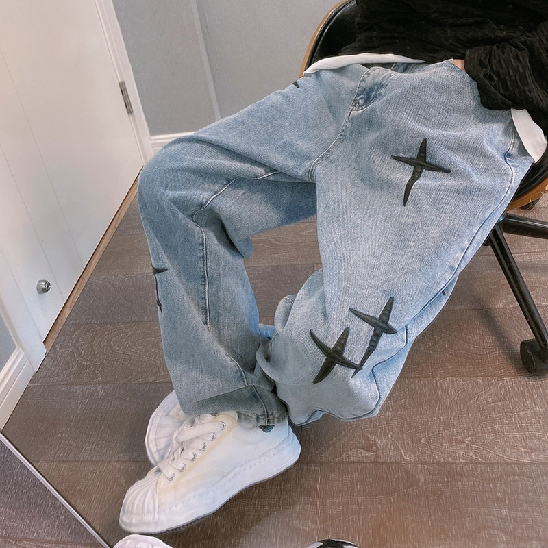 Prints Jeans Men 2023 New Stre - Men'S Fashion With Baggy Jeans ulasan dan harga