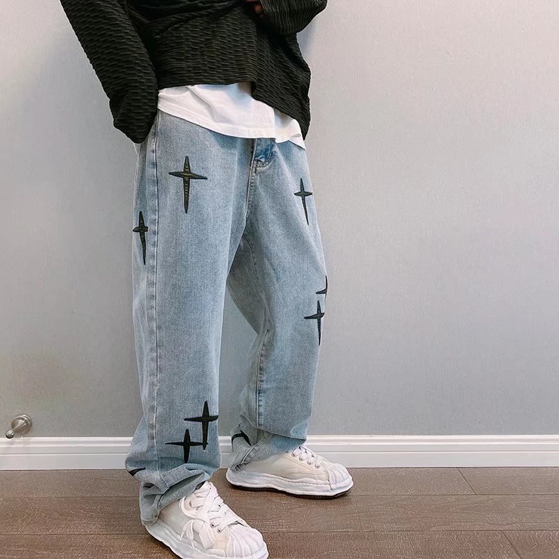 Prints Jeans Men 2023 New Stre - Men'S Fashion With Baggy Jeans ulasan dan harga