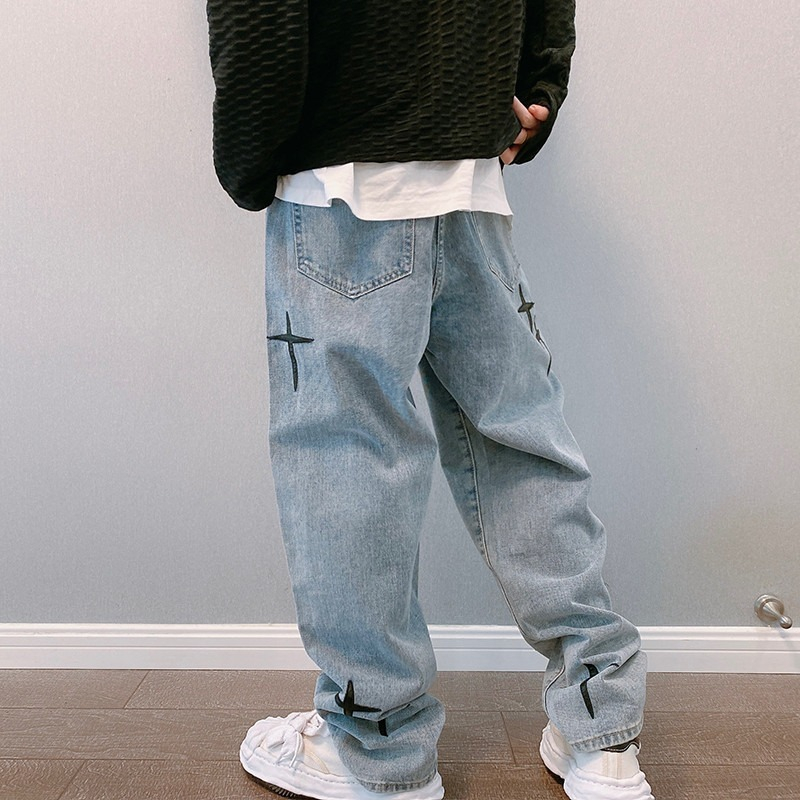 Prints Jeans Men 2023 New Stre - Men'S Fashion With Baggy Jeans ulasan dan harga