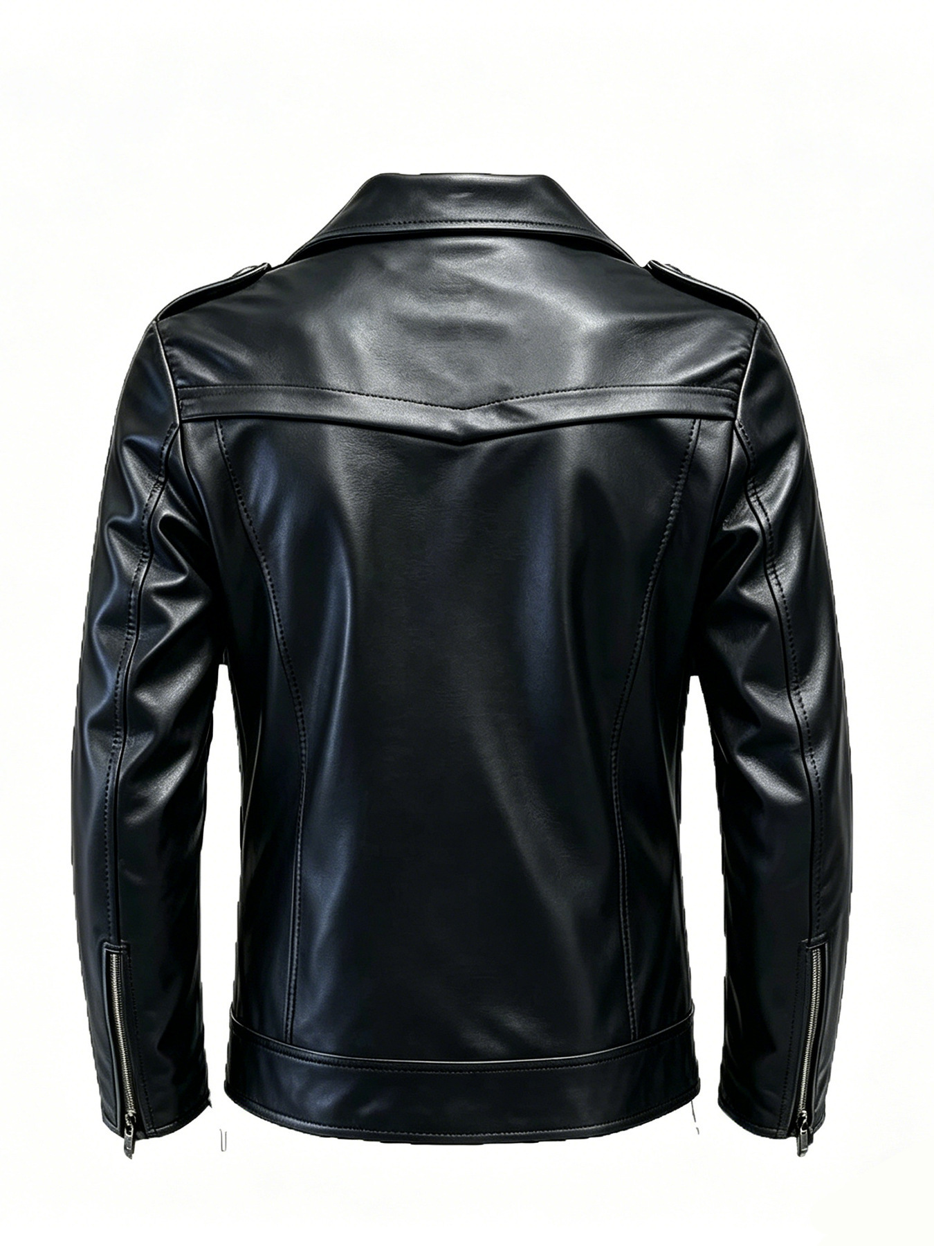Casual Men's Jacket Zipper Sli - Men'S Fashion Leather Jacket ulasan dan harga