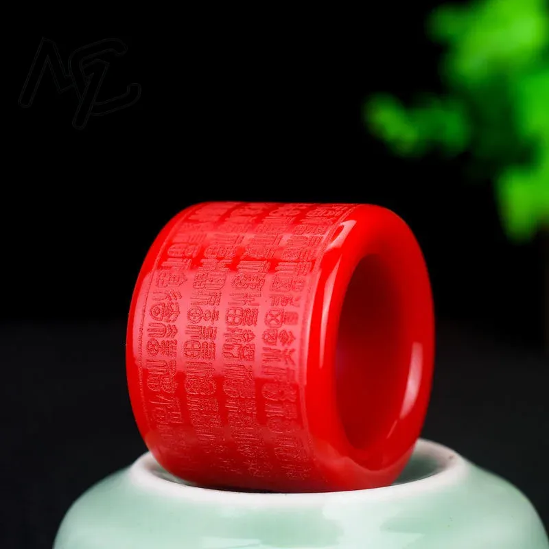 Natural RED Jade Ring Heart Me - Men'S Fashion Rings ulasan dan harga