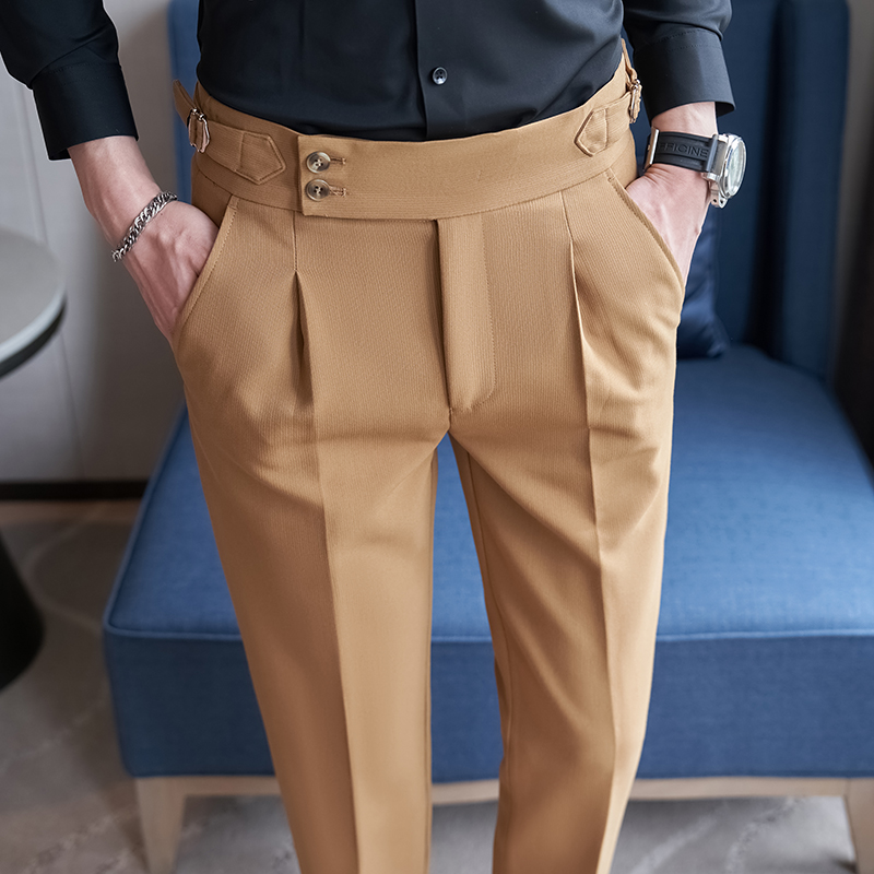 2026 New Black Mens Suit Trous - Men'S Fashion Khaki Pants ulasan dan harga
