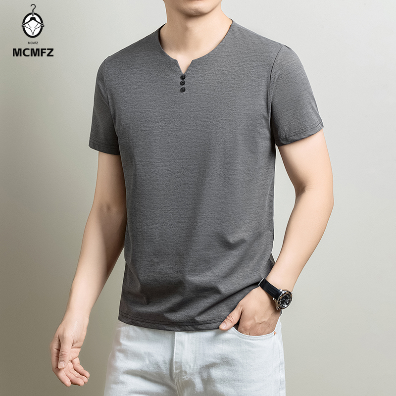Mens Basic Henley T Shirt Comf - Men'S Fashion Trends 2025 ulasan dan harga