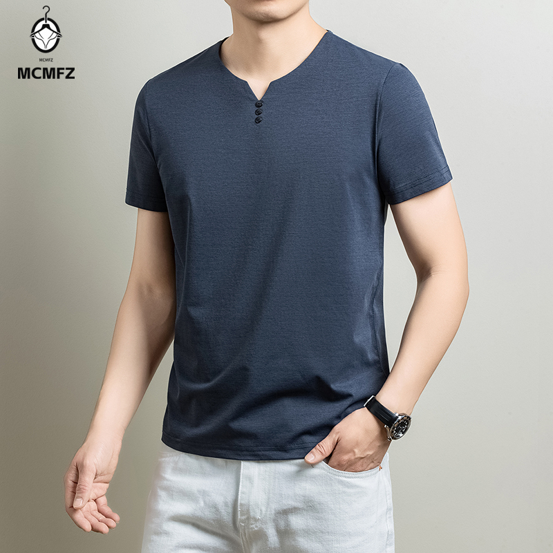 Mens Basic Henley T Shirt Comf - Men'S Fashion Trends 2025 ulasan dan harga