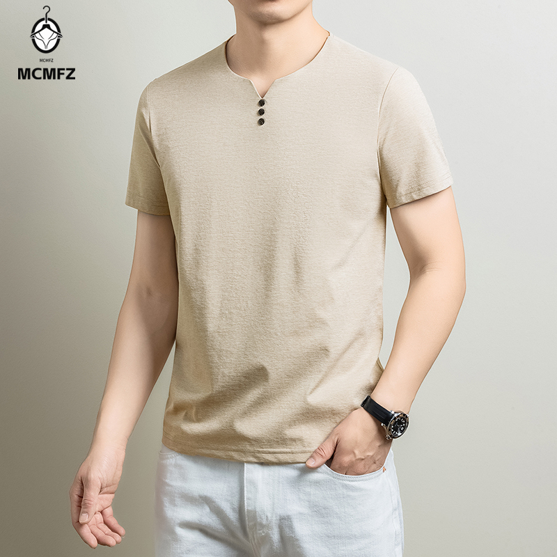 Mens Basic Henley T Shirt Comf - Men'S Fashion Trends 2025 ulasan dan harga