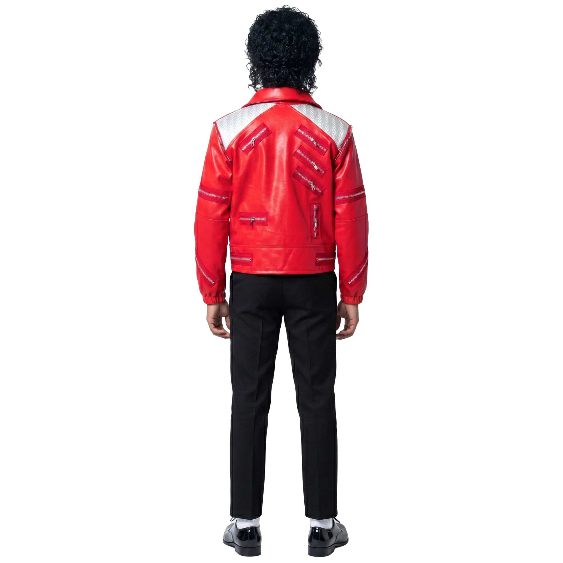 80s Retro Pop Star Costume Mic - Men'S Fashion Leather Jacket ulasan dan harga