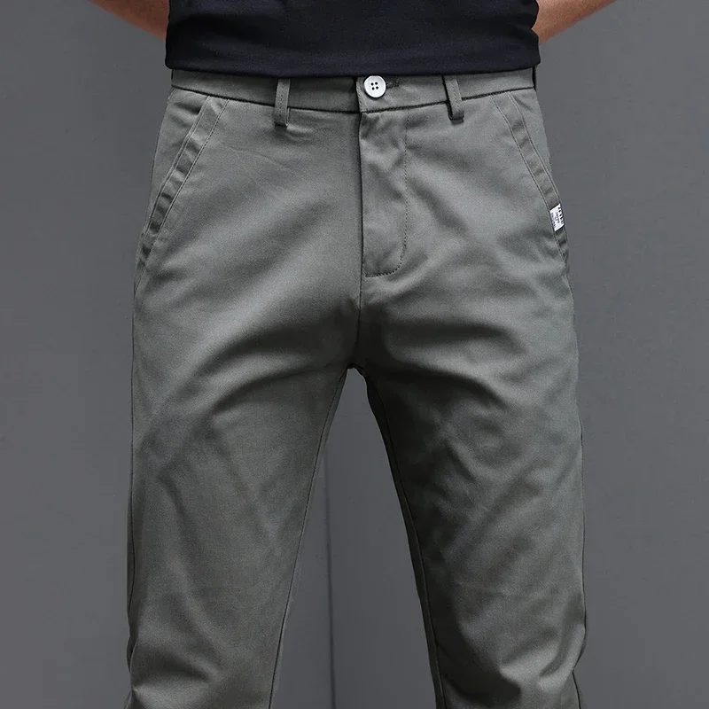 97.8% Cotton 2025 Spring Autum - Men'S Fashion Khaki Pants ulasan dan harga
