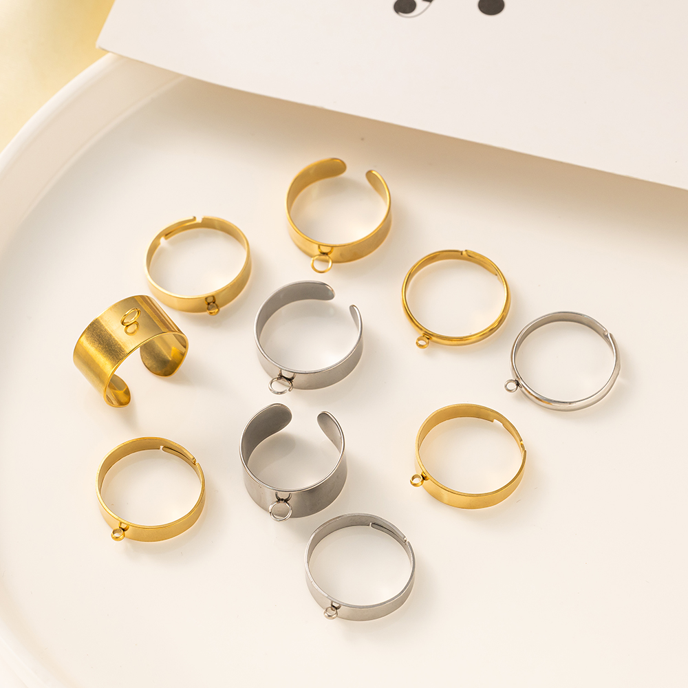 5pcs/Lot Stainless Steel Gold  - Men'S Fashion Rings ulasan dan harga