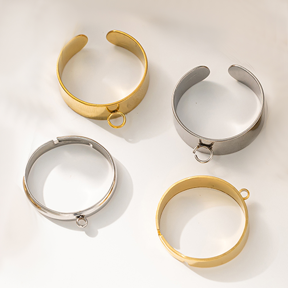 5pcs/Lot Stainless Steel Gold  - Men'S Fashion Rings ulasan dan harga