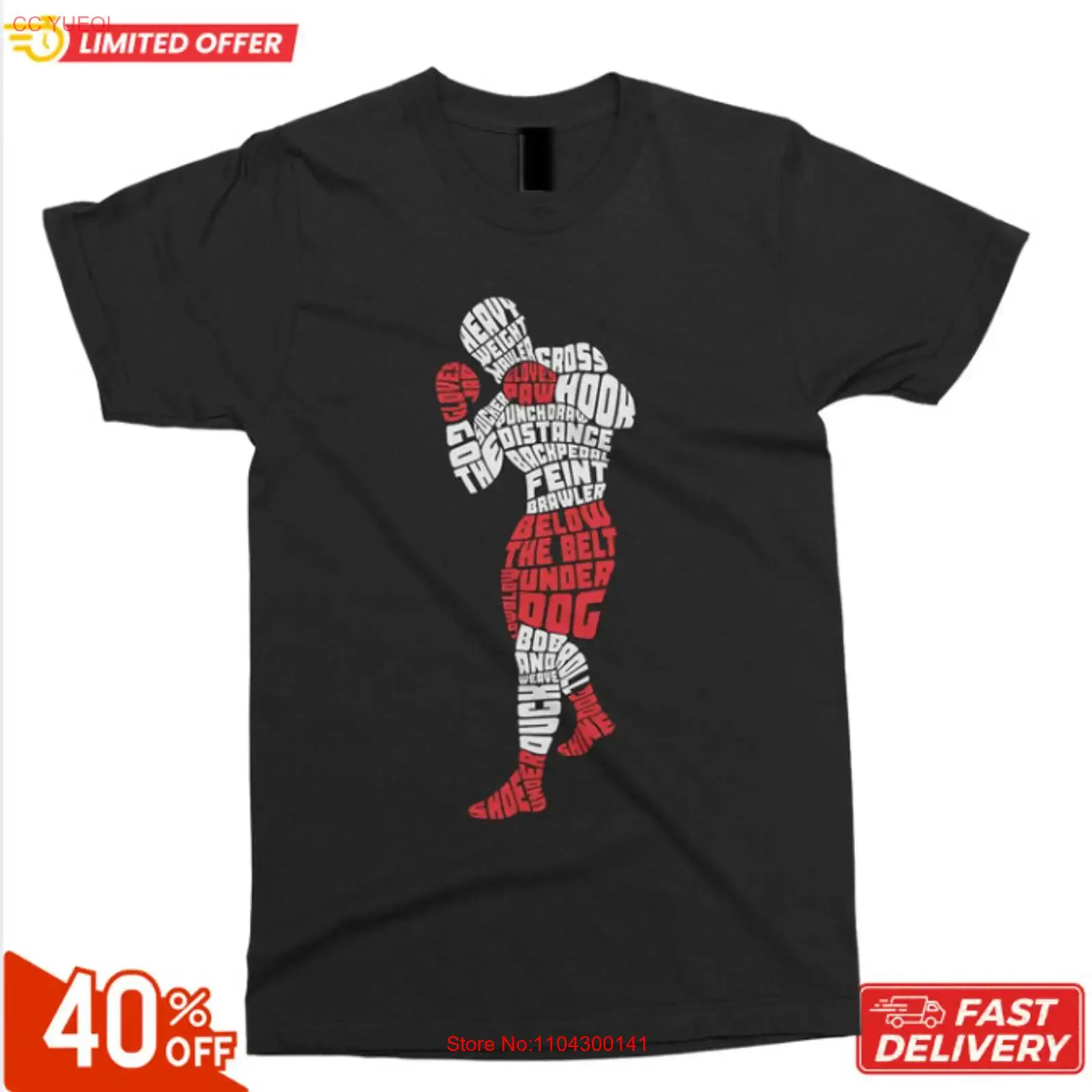 Boxing T Shirt Men s Typograph - Mens Fashion In 40S ulasan dan harga