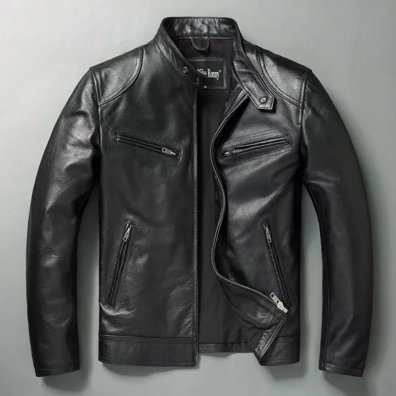 Genuine Leather Jacket Men 100 - Men'S Fashion Leather Jacket ulasan dan harga