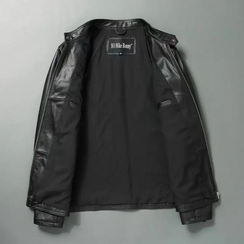 Genuine Leather Jacket Men 100 - Men'S Fashion Leather Jacket ulasan dan harga